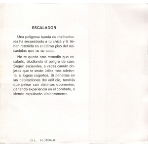 Escalador (1985, MSX, EMSA)