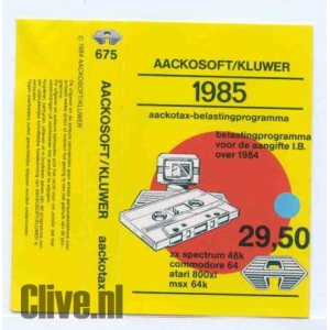1985 aackotax-belastingprogramma (1984, MSX, Aackosoft)