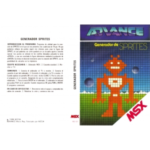 Generador de sprites (1984, MSX, J. Sánchez Armas)
