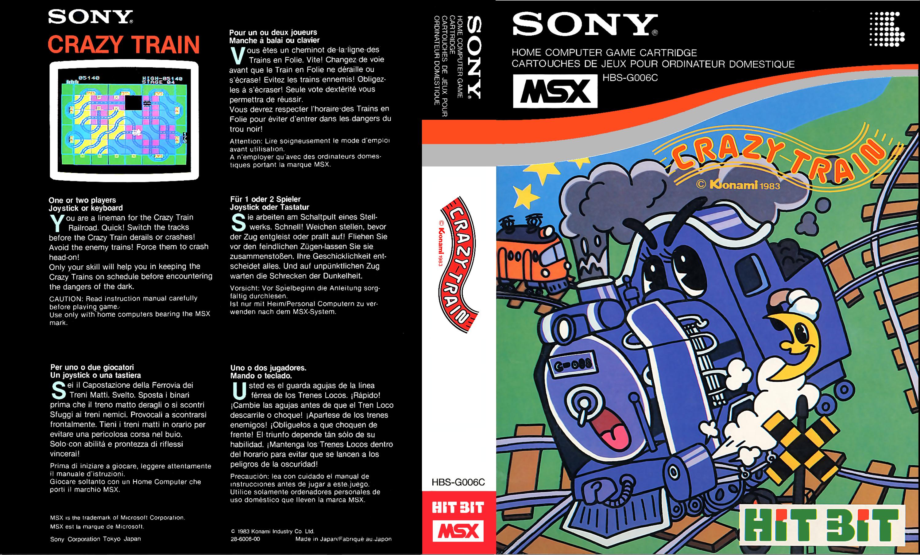 Crazy Train (1983, MSX, Konami) | Releases | Generation MSX