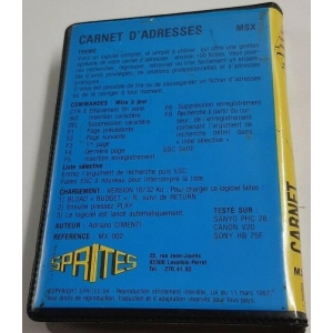 Carnet d'Adresses (1984, MSX, Adriano Cimenti)