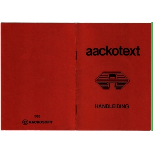 Aackotext (1984, MSX, The Bytebusters)