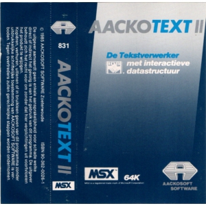 Aackotext II (1985, MSX, The Bytebusters)