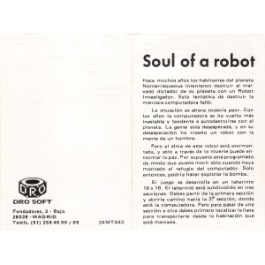 Soul of a Robot (1987, MSX, Mastertronic)