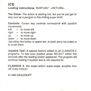 Ice (1986, MSX, The Bytebusters)