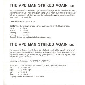 The Apeman Strikes Again (1985, MSX, The Bytebusters)