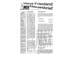 West-Friesland Nieuwsbrief 26 - MSX Club West Friesland (MCWF)