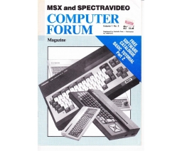 MSX and Spectravideo Computer Forum Magazine Volume 1 No. 2 - Forrest Data Services