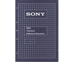 MSX Technical Reference Document - Sony