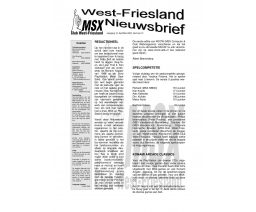 West-Friesland Nieuwsbrief 31 - MSX Club West Friesland (MCWF)