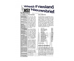 West-Friesland Nieuwsbrief 39 - MSX Club West Friesland (MCWF)