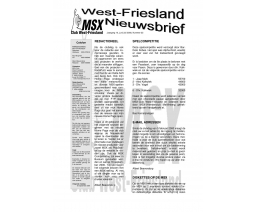 West-Friesland Nieuwsbrief 32 - MSX Club West Friesland (MCWF)