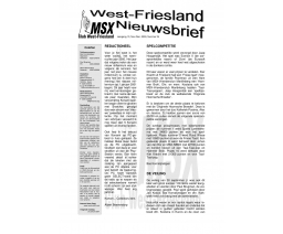 West-Friesland Nieuwsbrief 34 - MSX Club West Friesland (MCWF)