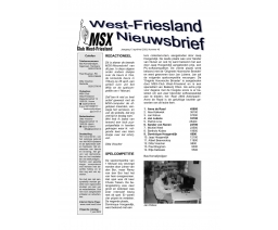 West-Friesland Nieuwsbrief 45 - MSX Club West Friesland
