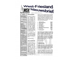 West-Friesland Nieuwsbrief 41 - MSX Club West Friesland (MCWF)