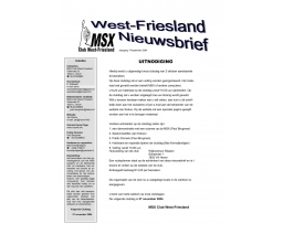 West-Friesland Nieuwsbrief 48 - MSX Club West Friesland (MCWF)