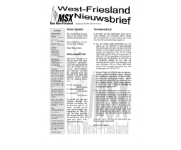 West-Friesland Nieuwsbrief 22 - MSX Club West Friesland (MCWF)