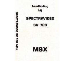 Handleiding bij Spectravideo SV 728 MSX - Electronics Nederland bv