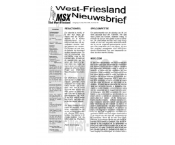 West-Friesland Nieuwsbrief 33 - MSX Club West Friesland (MCWF)