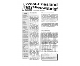 West-Friesland Nieuwsbrief 27 - MSX Club West Friesland (MCWF)