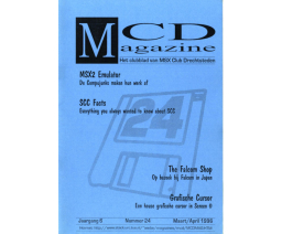 MSX Club Drechtsteden Magazine 24 - MSX Club Drechtsteden