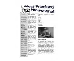 West-Friesland Nieuwsbrief 44 - MSX Club West Friesland (MCWF)