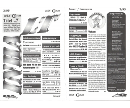 MSX Contakt 2/95 - Peletronia Medien-Büro