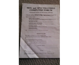MSX and Spectravideo Computer Forum Magazine Volume 1 No. 1 - MSX and Spectravideo Computer Forum