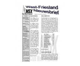 West-Friesland Nieuwsbrief 40 - MSX Club West Friesland (MCWF)