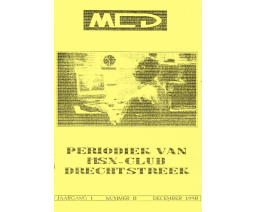 MSX Club Drechtsteden Magazine 00 - MSX Club Drechtsteden