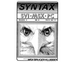 Syntax Argang 5 Nr. 5 - MSX Brugerklubben