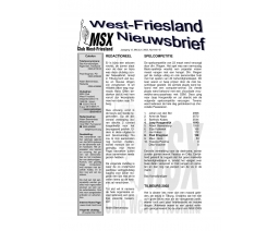 West-Friesland Nieuwsbrief 42 - MSX Club West Friesland (MCWF)