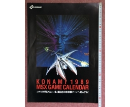 Konami 1989 MSX Game Calendar - Konami