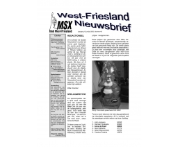 West-Friesland Nieuwsbrief 46 - MSX Club West Friesland (MCWF)