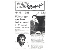 MSX Magazin 5 - Hartmut Dirks