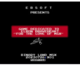 Binary Land (2022, MSX, MSX2, Ebsoft)