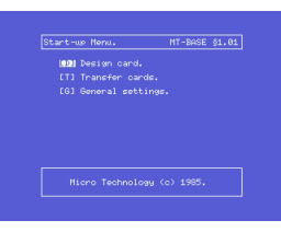 MT-Base (1985, MSX, Micro Technology)