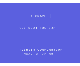 T-GRAPH (1984, MSX, Toshiba)