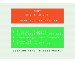 Plotter Jr. (1984, MSX, Sony)