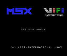 Anglais - Volume 1 Système Verbal (1985, MSX, Vifi International)
