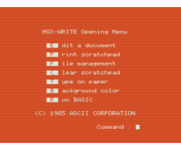 MSX-Write (MSX, ELIAS)