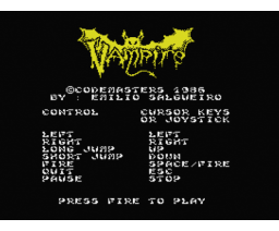 Vampire (1986, MSX, Dinamic)