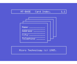 MT-Base (1985, MSX, Micro Technology)
