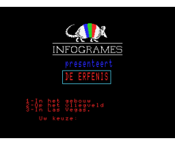 L'Héritage - Panique à Las Vegas (1986, MSX, Infogrames)