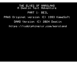 The Elves of Maroland (2024, MSX, Dwalin, Kame Soft)
