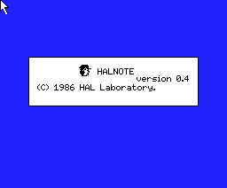 HALNOTE (1987, MSX2, HAL Laboratory)