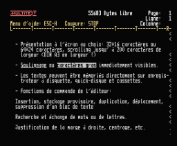 Multitext (1986, MSX, VictorSoft)