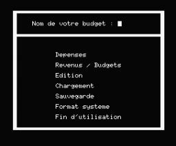 Budget Familial (1985, MSX, Power Soft)