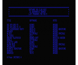 Lista Programmi 1995 (1995, MSX, MSX2, Andrea Gasparrini)