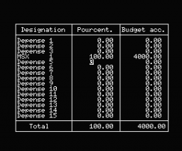 Budget Familial (1985, MSX, Power Soft)
